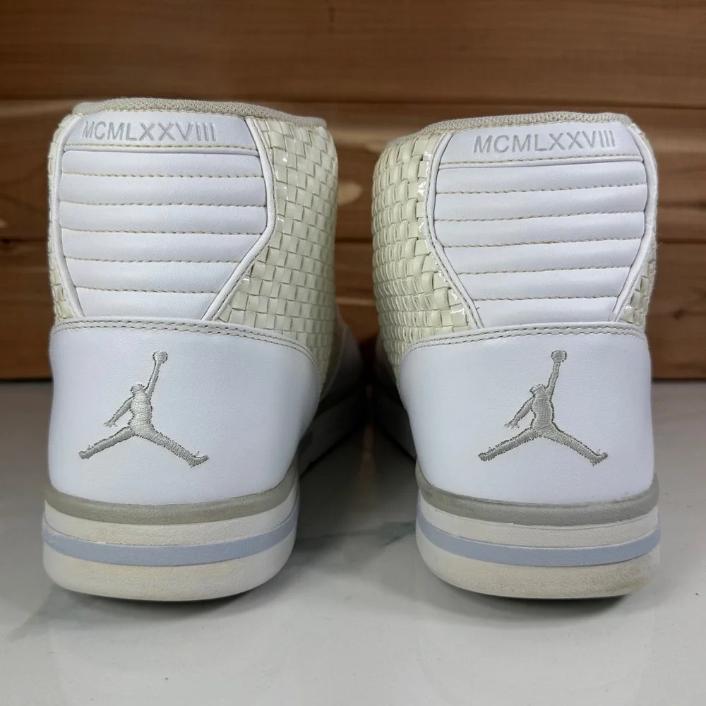 Jordan Phly Legend Premier White Metallic Silver Woven 343449-101 Mens‎ 11.5